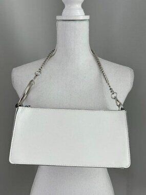 Nine West White Faux Leather Shoulder Bag | Floral Lining
